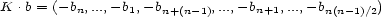 K .b = (- bn,...,-b1,-bn+(n-1),...,-bn+1,...,- bn(n-1)/2) 
