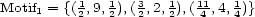  1 1 3 1 11 1 Motif1 = {(2,9, 2),(2,2,2),(4 ,4,4)} 