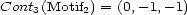 Cont3(Motif2) = (0,-1,- 1) 