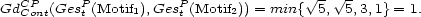 GdCP (GesP (Motif),GesP(Motif)) = min{V ~ 5, V~ 5, 3,1}= 1. Cont t 1 t 2 