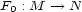F0 : M --> N 