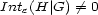 Inte(H |G) /= 0 