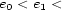 e0 < e1 < 