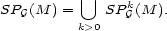 SP (M ) = U SPk(M ). G k>0 G 