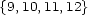 {9,10,11,12} 