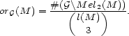  #(G\(M--el2)(M-)) orG(M ) = l(M ) . 3 
