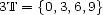 3T = {0,3,6,9} 