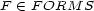 F (- FORM S 