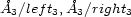 � � A3/left3,A3/right3 
