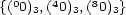 {(00)3,(40)3,(80)3} 