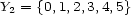 Y2 = {0,1,2,3,4,5} 