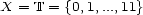 X = T = {0,1,...,11} 