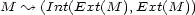 M ~ (Int(Ext(M ),Ext(M )) 