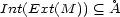Int(Ext(M )) (_ �A 