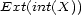 Ext(int(X)) 
