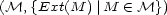 (M, {Ext(M )|M (- M}) 