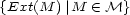 {Ext(M )|M (- M} 