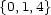 {0,1,4} 