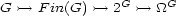  G G G >-> Fin(G) >-> 2 >-> _O_ 