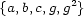  2 {a,b,c,g,g} 