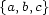 {a,b,c} 