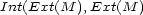 Int(Ext(M ),Ext(M ) 