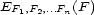 EF1,F2,...Fn(F ) 
