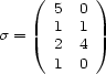  ( ) 5 0 s = 1 1 2 4 1 0 