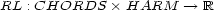 RL : CHORDS � HARM --> R 