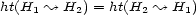 ht(H1 ~ H2) = ht(H2 ~ H1) 