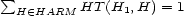  sum HT (H ,H) = 1 H( - HARM 1 
