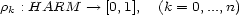 rk : HARM --> [0,1], (k = 0,...,n) 