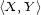 <X,Y > 