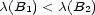 c(B1) < c(B2) 