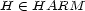 H (- HARM 