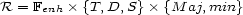 R = Fenh� {T,D, S}� {M aj,min} 