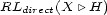 RLdirect(X |\H) 