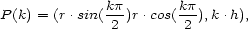  kp kp P (k) = (r .sin(-2-)r.cos(-2-),k .h), 