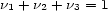 n1 + n2 + n3 = 1 