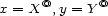  @ @ x = X ,y = Y 