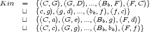 Kin = {(C,G),(G,D),...,(Bb, F),(F,C)} |~| {c,g),(g,d),...,(bb,f),(f,c)} |~| {(C,a),(G, e),...,(Bb,g),(F,d)} |~| {(C,c),(G,g),...,(Bb,bb),(F,f)} 