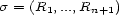 s = (R1,...,Rn+1) 