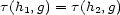 t(h1,g) = t(h2,g) 