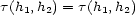 t(h1,h2) = t(h1,h2) 