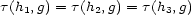 t(h ,g) = t(h ,g) = t (h ,g) 1 2 3 
