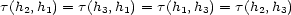 t(h ,h ) = t(h ,h ) = t(h ,h ) = t(h ,h ) 2 1 3 1 1 3 2 3 