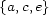 {a,c,e} 