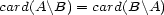 card(A\B) = card(B\A) 