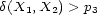 d(X1,X2) > p3 