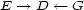 E --> D <-- G 